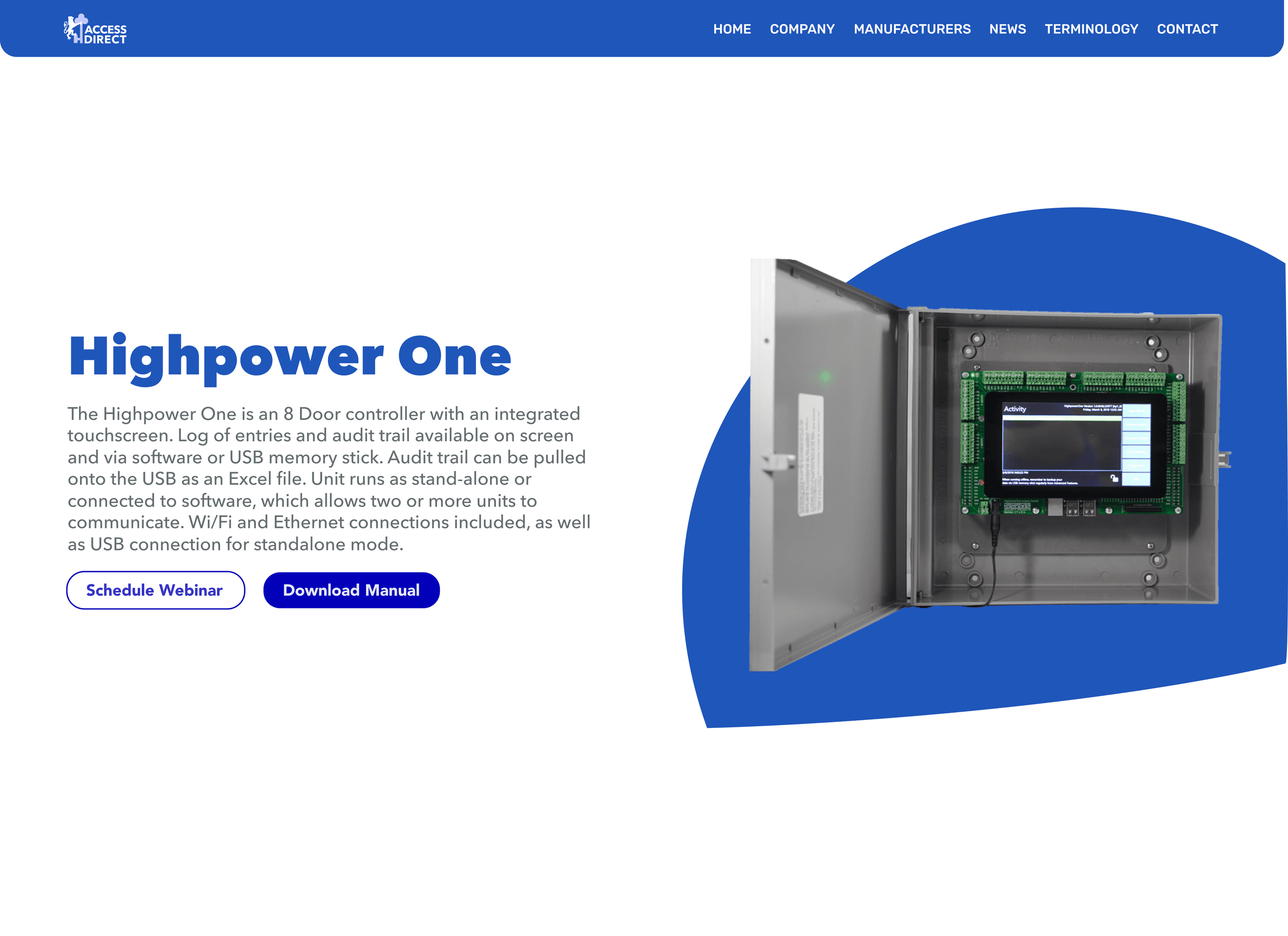 Access Direct product detail page for the Highpower One controller