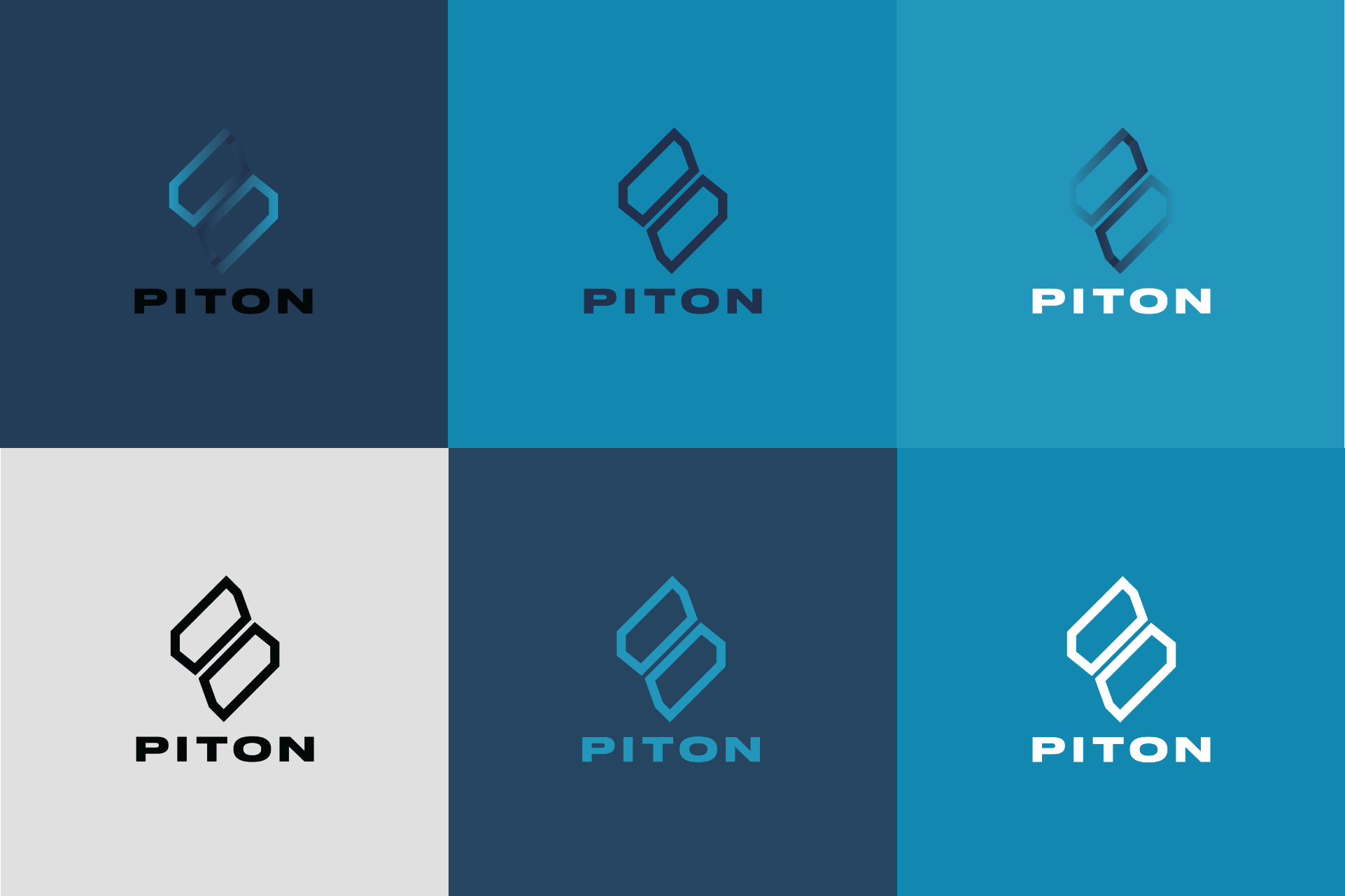 Piton logo across brand colorways
