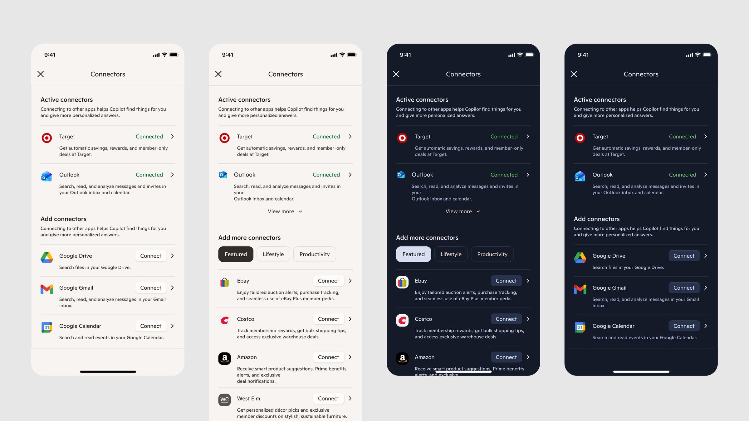 Merchant connection flow