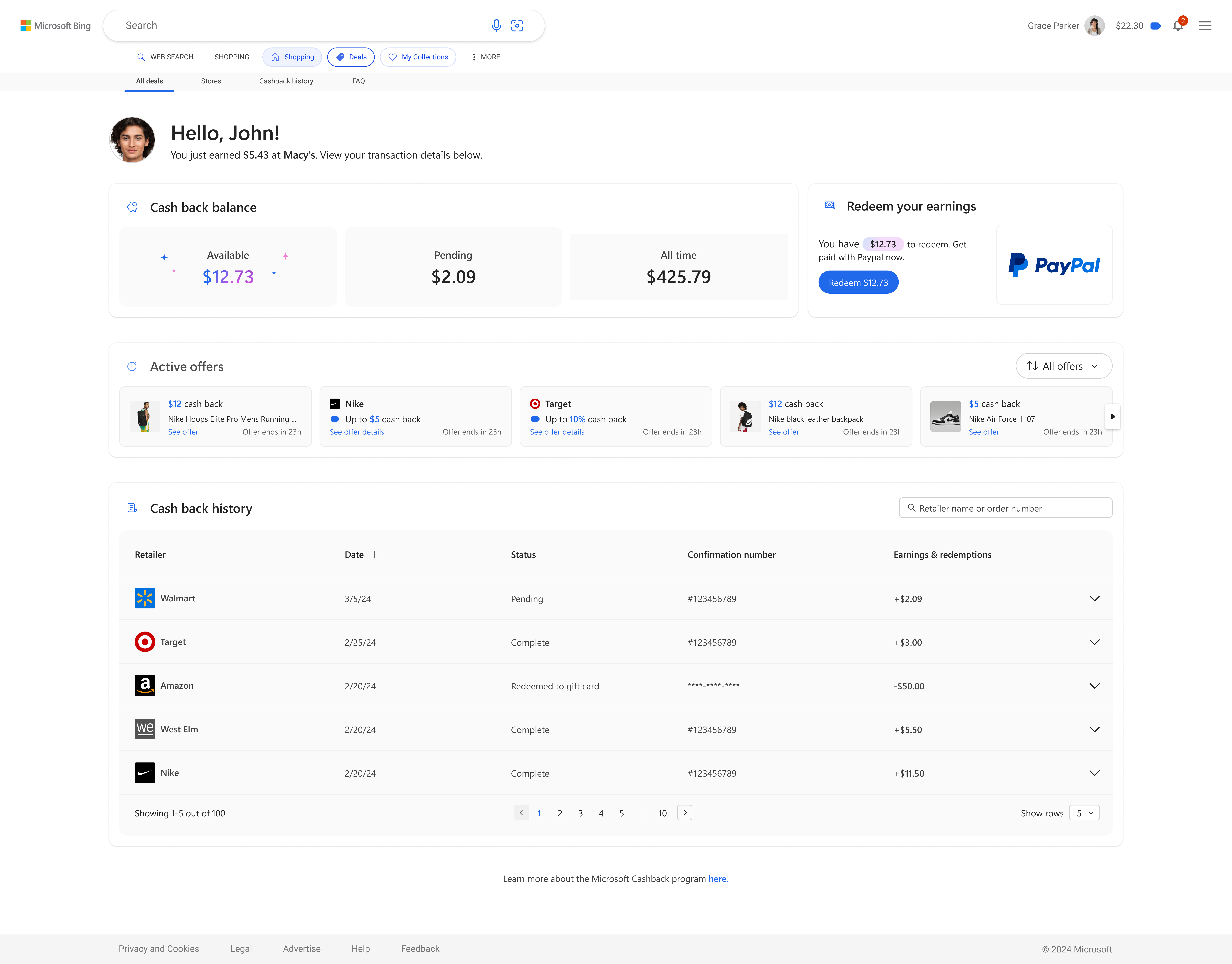 Cashback Hub redesign — headline frame