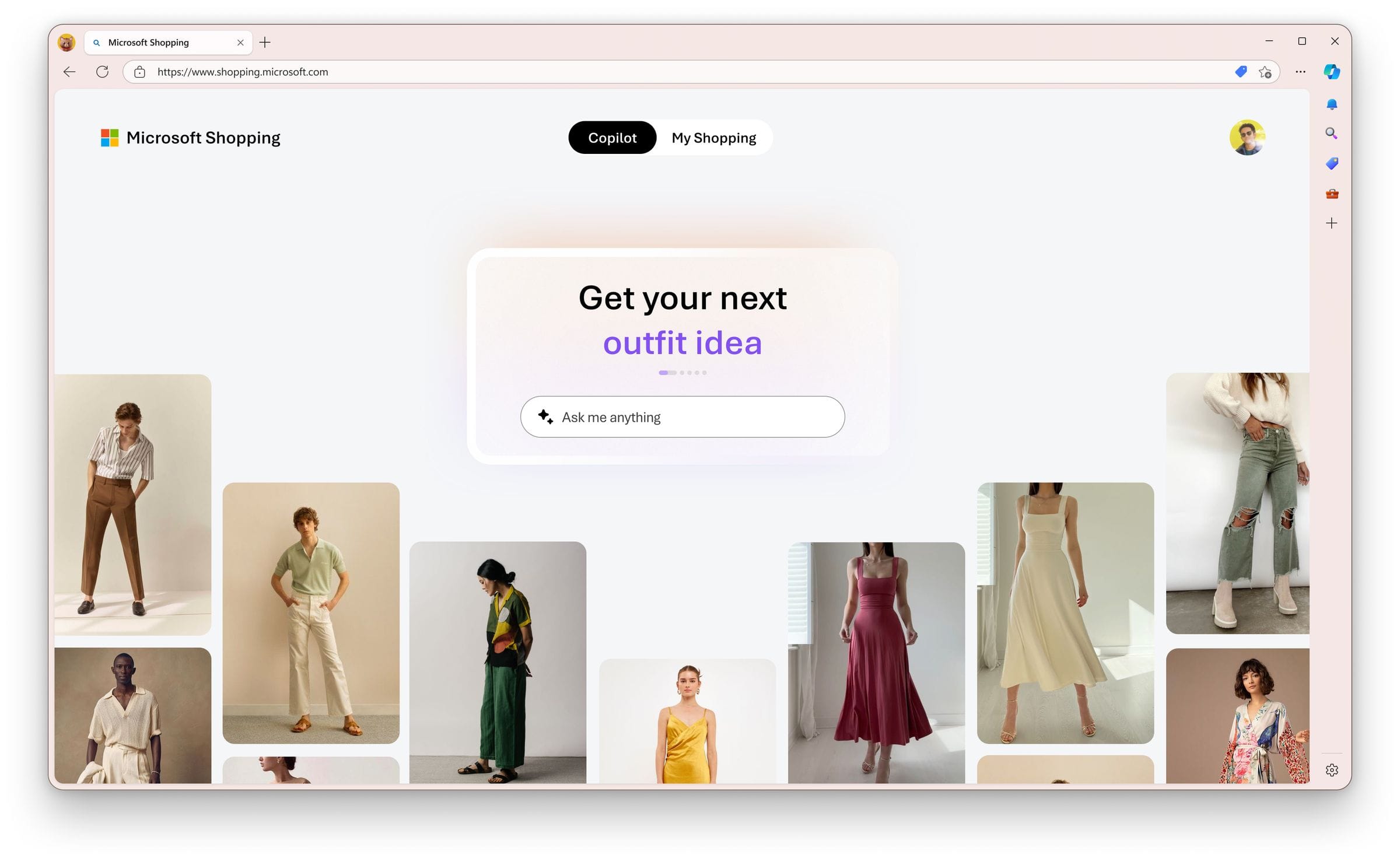 Journeys landing experience in Microsoft Shopping