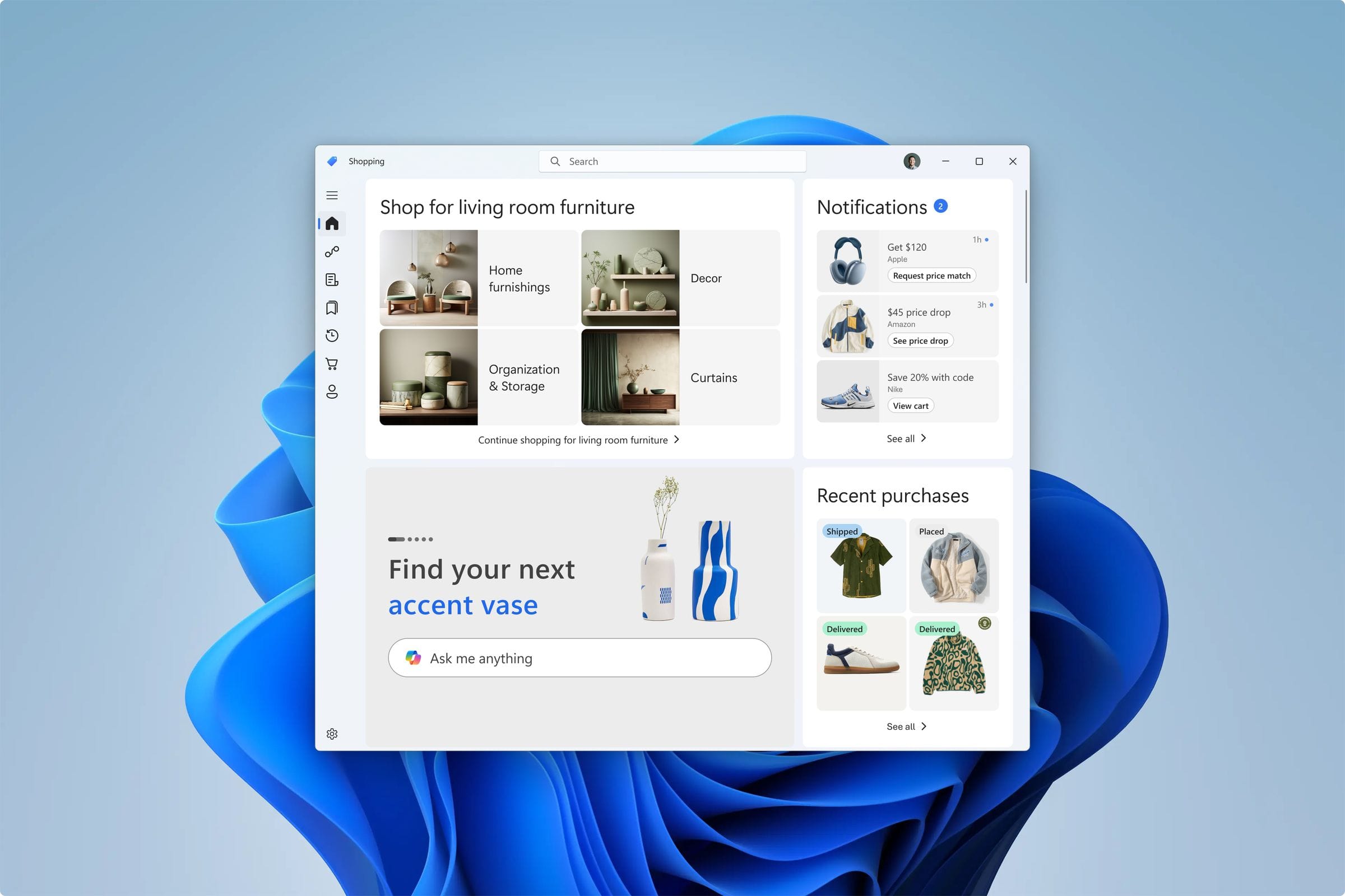 Journeys returning user view with personalized shopping context