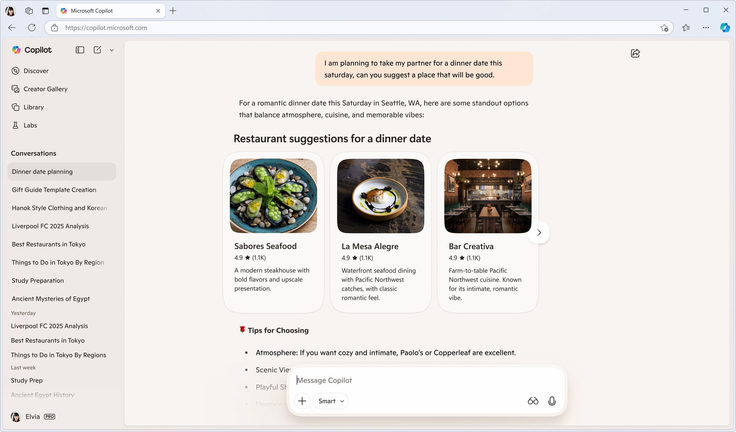 DoorDash table reservation, screen 2