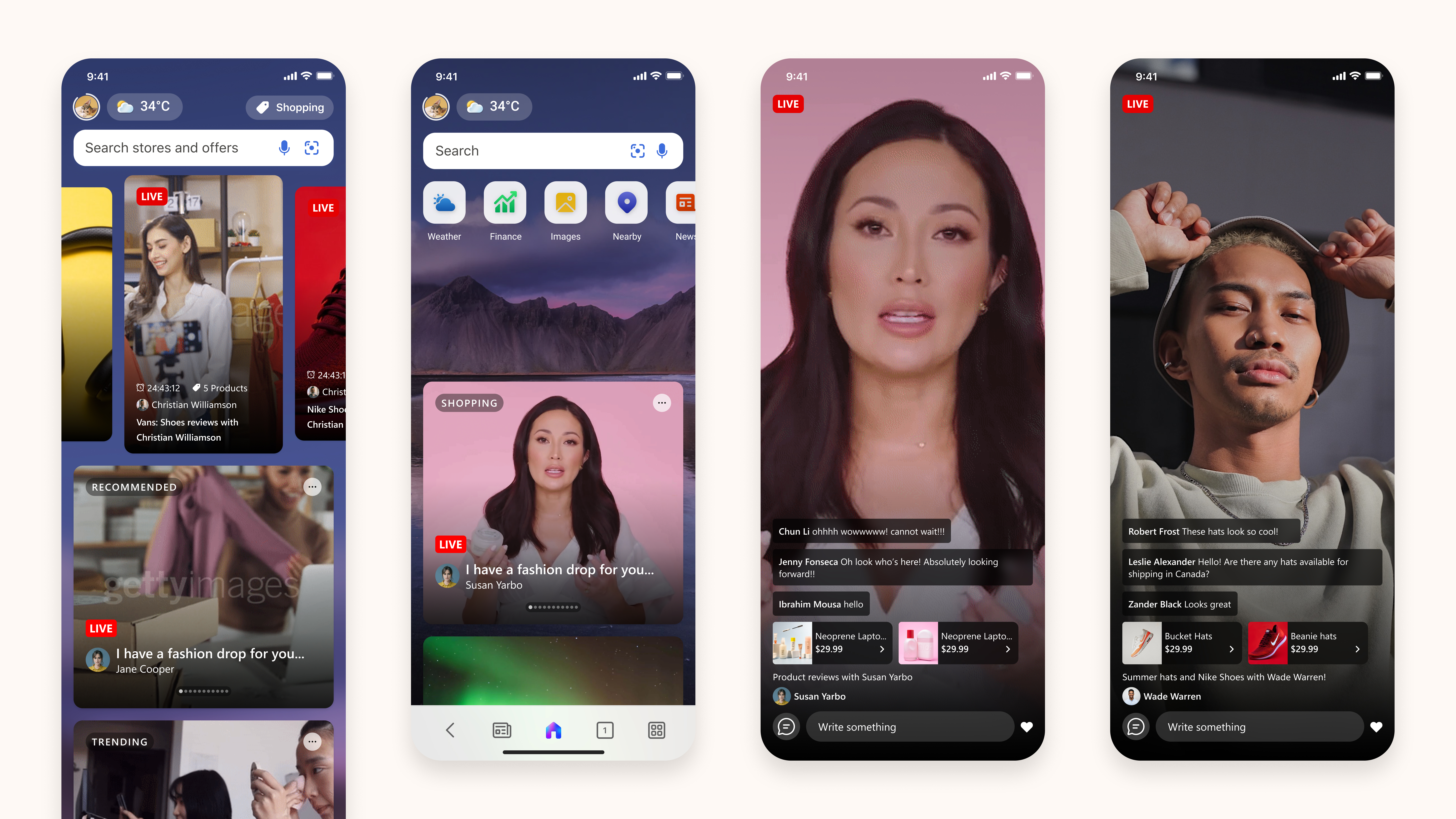 Mobile video commerce hierarchy