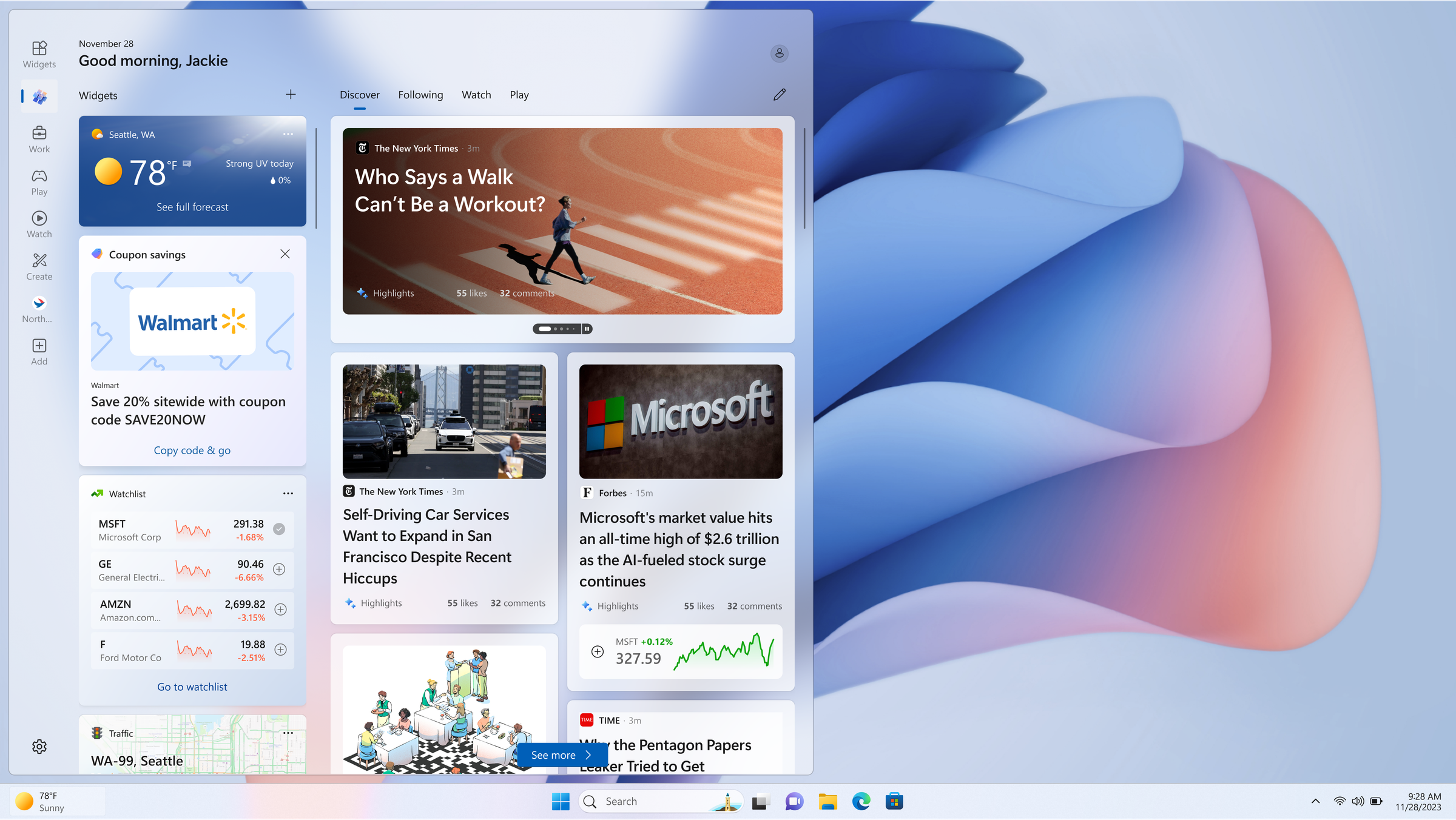Windows notification example