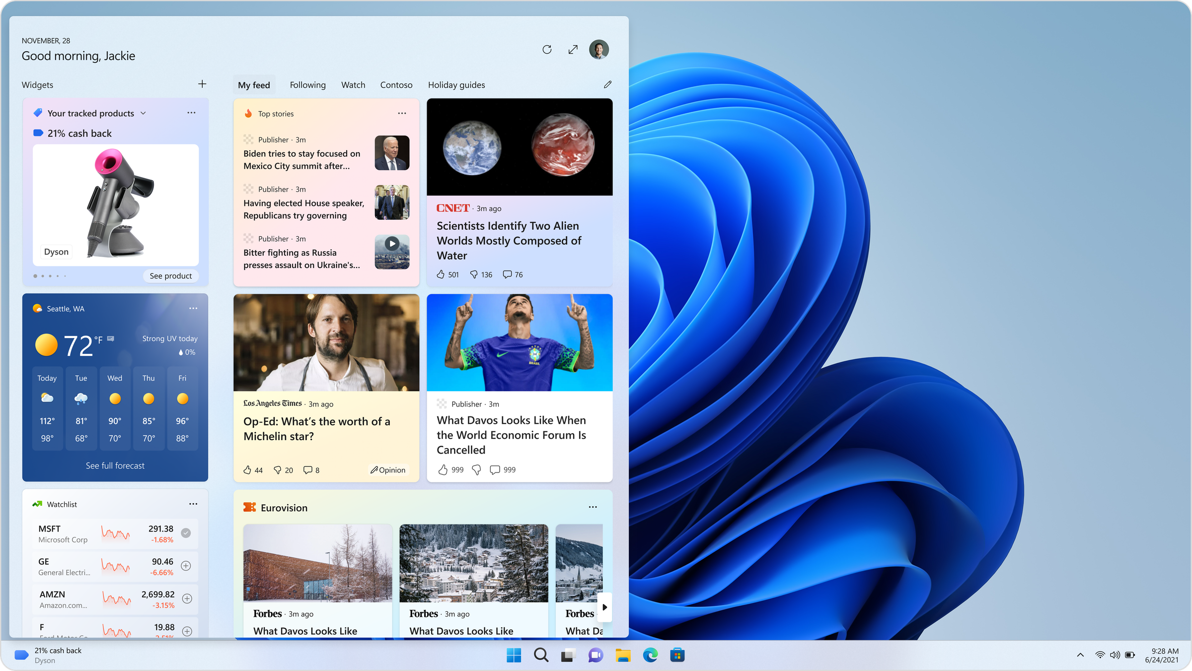 Windows price drop notification prong UI